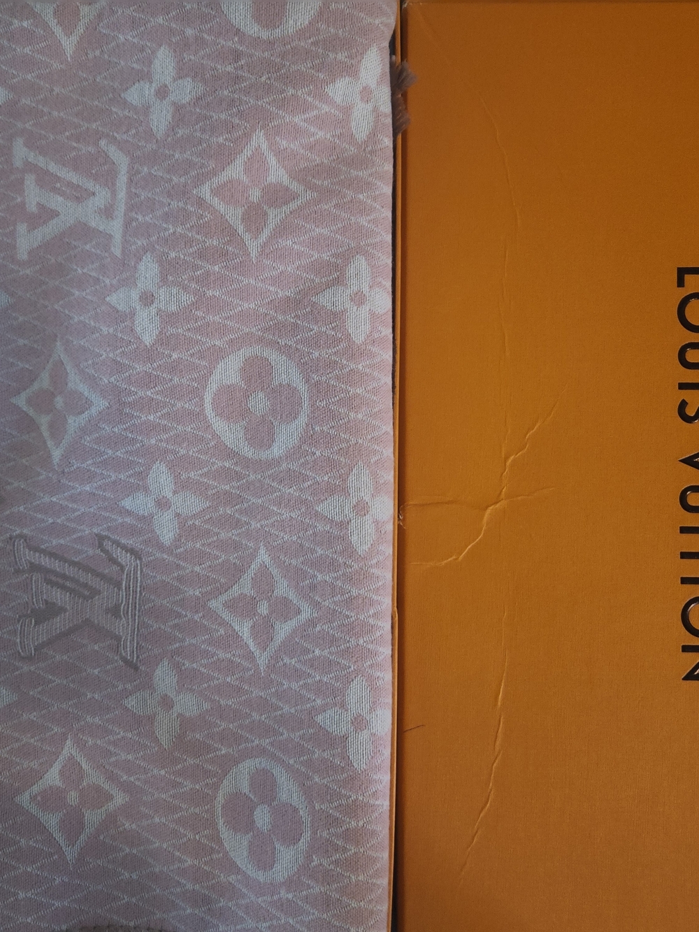 Louis Vuitton Light Pink Monogram Jacquard Shawl